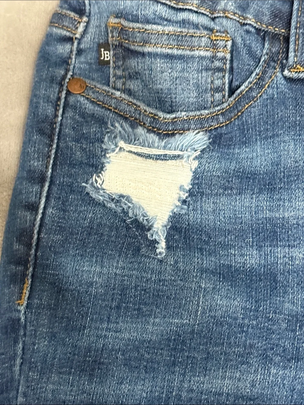 Judy Blue Dark Waffle Distressed Hi-Rise Skinny Jeans style# JB58307 item 72502
